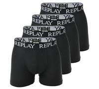 REPLAY Herren Boxer Shorts, 4er Pack - Trunks, Cotton Stretch Schwarz XXL