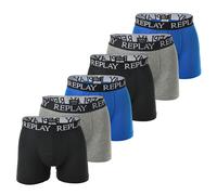 REPLAY Herren Boxershorts, 6er Pack - Unterhosen, Baumwolle, Logo, einfarbig M Mehrfarbig