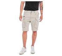 Replay Herren Cargo-Shorts Joe Short Regular-Fit mit Stretch, Aluminium 205 (Beige), 36W