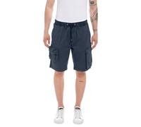 Replay Herren Cargo-Shorts mit Stretch, Blue 085 (Blau), 33W