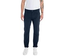 Replay Herren Chino Anbass Slim-Fit Hyperflex Hybrid mit Stretch, Midnight Blue 500 (Blau), 29W/32L