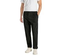 Replay Tapered Fit Chino mit Bundfalten Modell 'ADHANN' in Black, Größe 33/34