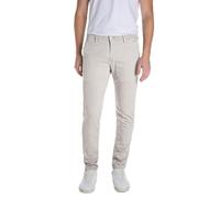 Replay Herren Chino Hose Zeumar Slim-Fit Hyperflex X-Lite mit Stretch, Alabaster 013 (Grau), 30W/34L