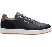 Replay Herren Cupsole Sneaker, Black Cuoio (Schwarz), 43