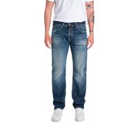 Replay Straight-Jeans DERYCK Herren Straight Fit 100% Baumwolle Dunkelblau W32/L32