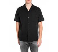 Replay Herren Hemd Kurzarm, Black 098 (Schwarz), S