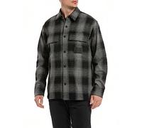 Replay Herren Hemd Langarm Kariert, Black/Dark Grey 010 (Mehrfarbig), XL
