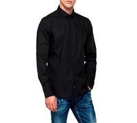 Replay Herren Hemd Langarm mit Stretch, Black 098 (Schwarz), XXL