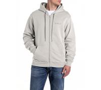 Replay Herren Hoodie mit Reißverschluss mit Kapuze, Alabaster 013 (Grau), M