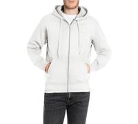 Replay Herren Basic Sweatjacke mit Kapuze, 011 Natural White, XXL