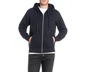 Replay Herren Hoodie mit Reißverschluss Sweatshirtjacke, Night Blue 067 (Blau), 3XL