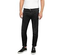 Replay Herren Jeans Anbass Slim-Fit Hyperflex mit Stretch, Schwarz (Black 098), 33W/32L