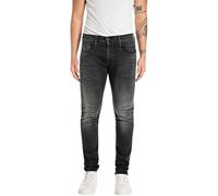 Replay Herren Jeans Anbass Slim-Fit Hyperflex mit Stretch, Schwarz (Black 098), 36W / 32L