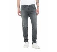 Replay Herren Jeans Anbass M914 Slim-Fit Power Stretch Grau Dark Grey 38/34