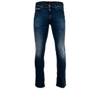 REPLAY Herren Jeans - GROVER, Länge 32, Stretch Denim, Straight Fit Dunkelblau 34W/32L