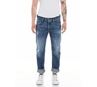 Replay Herren Jeans Grover Straight-Fit Aged, Medium Blue 009 (Blau), 32W / 30L