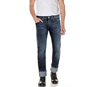 Replay Herren Jeans Grover Straight-Fit Bio, Dark Blue 007-1 (Blau), 28W/34L