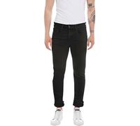 Replay Herren Jeans Grover Straight-Fit Hyperflex Forever Dark mit Stretch, Black 098 (Schwarz), 36W / 30L