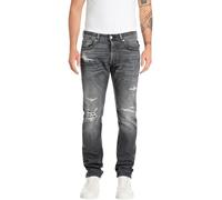 Replay Herren Jeans Grover Straight-Fit Original, Grau (Dark Grey 097-1), 31W / 32L