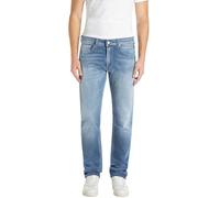 Straight-Jeans REPLAY "GROVER", Herren, Gr. 32, Länge 30, blau (medium blau), Denim/Jeans, Obermaterial: 98% Baumwolle, 2% Elasthan, casual, straight fit lang, Jeans, in vielen verschiedenen Waschunge