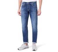 Straight-Jeans REPLAY "GROVER", Herren, Gr. 31, Länge 34, dunkelblau 632, Denim/Jeans, Obermaterial: 98% Baumwolle, 2% Elasthan, straight fit lang, Jeans Straight-Jeans, in vielen verschiedenen Waschu