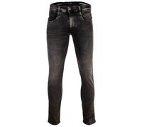 Replay Anbass Hyperflex Original Jeans Washed Black Grau W36L32