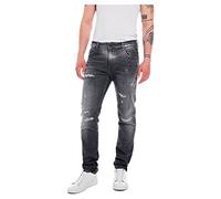 Replay Herren Jeans Mickym Slim-Fit Aged, Dark Grey 097 (Grau), 29W/32L