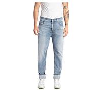 Replay Herren Jeans Sandot Tapered-Fit Bio, Light Blue 010 (Blau), 33W / 32L
