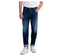 Replay Herren Jeans Sandot Tapered-Fit, Dark Blue 007-2 (Blau), 28W / 30L
