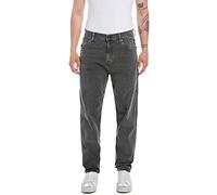 Replay Herren Jeans Sandot Tapered-Fit, Dark Grey 097 (Grau), 29W / 32L