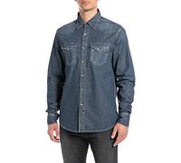 Replay Herren Jeanshemd Langarm Comfort Fit
