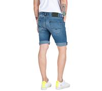 REPLAY Herren Jeansshorts - POWER, Stretch Denim, Bermuda Shorts, Tapered Fit 31W Blau