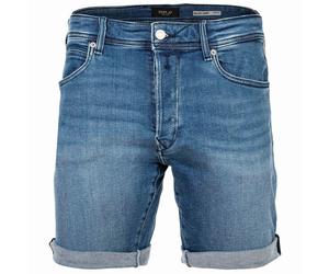 REPLAY Herren Jeansshorts - POWER, Stretch Denim, Bermuda Shorts, Tapered Fit Mittelblau / 30W 30W Blau