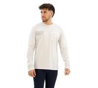 Replay Herren Langarmshirt aus Baumwolle, Weiß (Ice 563), L