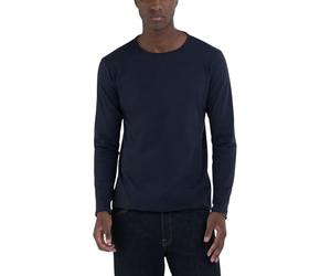 Replay Herren Langarmshirt mit Rundhalsausschnitt, Blau (Night Blue... 067), XS