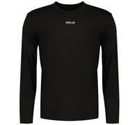 Replay Herren Langarmshirt mit Rundhalsausschnitt, Schwarz (Black 098), S