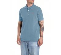 Replay Herren M3011 Polohemd, 388 Steel Blue, S