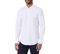 Langarmhemd REPLAY, Herren, Gr. L, N-Gr, weiß, Web, Obermaterial: 97% Baumwolle, 3% Elasthan, unifarben, slim fit normal, 1-Knopf-Manschette, Hemden, mit Kentkragen, Slim Fit (86265025-L) weiß