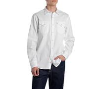 Replay Herren M4860C Hemd, 001 White, XXL