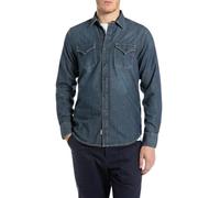 REPLAY Herren M4860T Hemd, 007 Dark Blue, XL