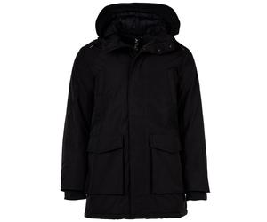 Replay Herren Parka - Jacke, gefüttert, 3-lagig, recycelte Materialien, Kapuze Schwarz 2XL