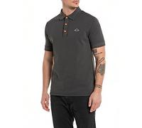 Replay Herren Poloshirt Kurzarm aus Baumwolle, Blackboard 099 (Schwarz), M