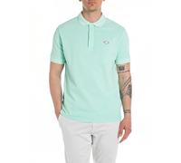 Replay Herren Poloshirt Kurzarm aus Baumwolle, Caribe Turquoise 584 (Türkis), XXL