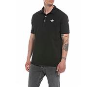 Replay Herren Poloshirt Kurzarm aus Baumwolle, Chalk 099 (Grau), XL