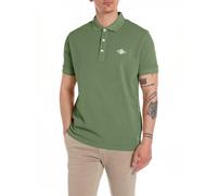 Replay Herren Poloshirt Kurzarm aus Baumwolle, Combat Green 830 (Grün), M