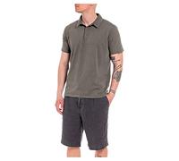 Replay Herren Poloshirt Kurzarm aus Baumwolle, Dark Mud 121 (Braun), XL