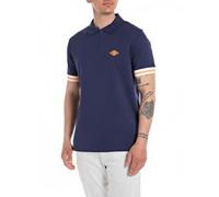 Replay Herren Poloshirt Kurzarm Stretch Piquet, Navy Blue 880 (Blau), L