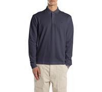 Replay Herren Poloshirt Langarm mit Knopfleiste, Indigo Blue 800 (Blau), M