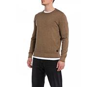 Replay Herren Pullover aus Wollmix, Safari 989 (Braun), L