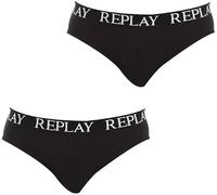 Replay Herren Slips 2er-Pack, Schwarz, Verschiedene Größen, Bequeme Unterwäsche aus weichem Material (DE/NL/SE/PL, Alphanumerisch, M, Regular, Regular)